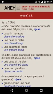 GDBtf Grant Dizionari Bilengâl android App screenshot 3